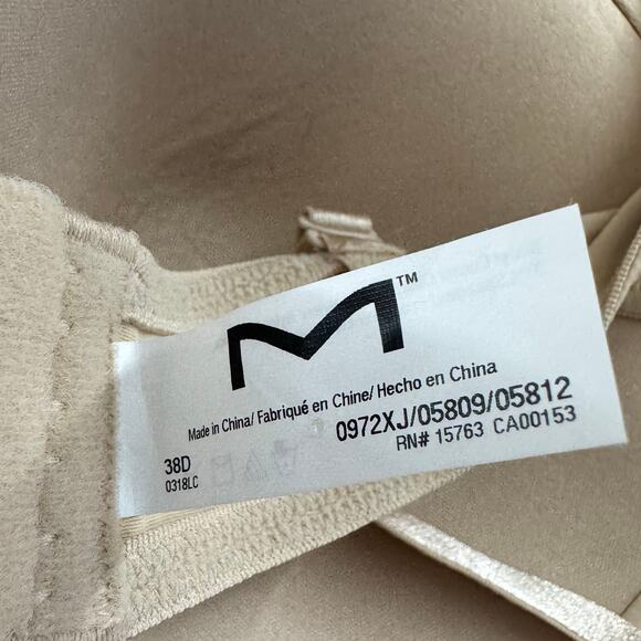 Maidenform Push Up Convertible Shaping Bra Underwire Womens 38DBeige New - Picture 5 of 6